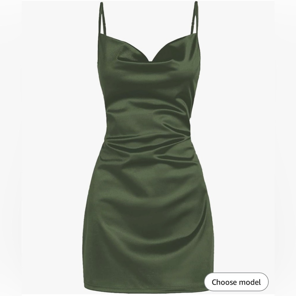 Green Satin Dress